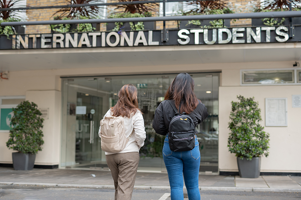 international students in front of ish
