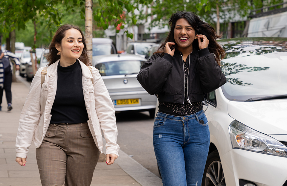 international students walking in london with confidence