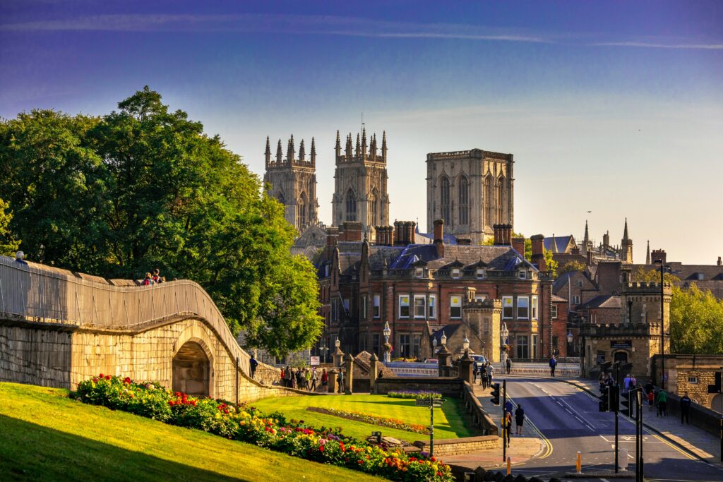 A picture of a park in York