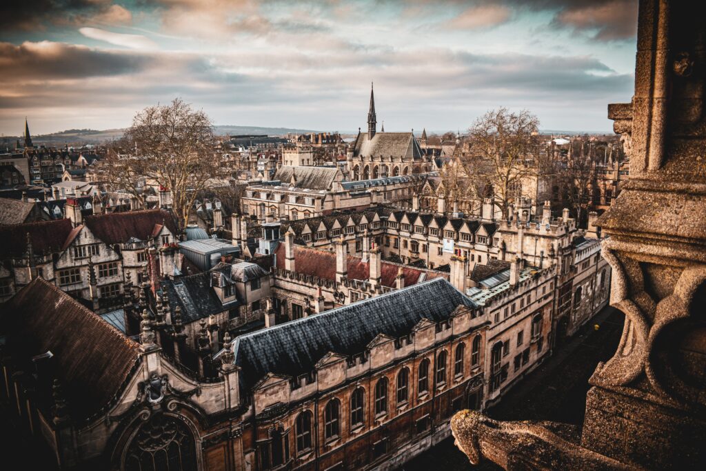 A Birds Eye view of Oxford buildings