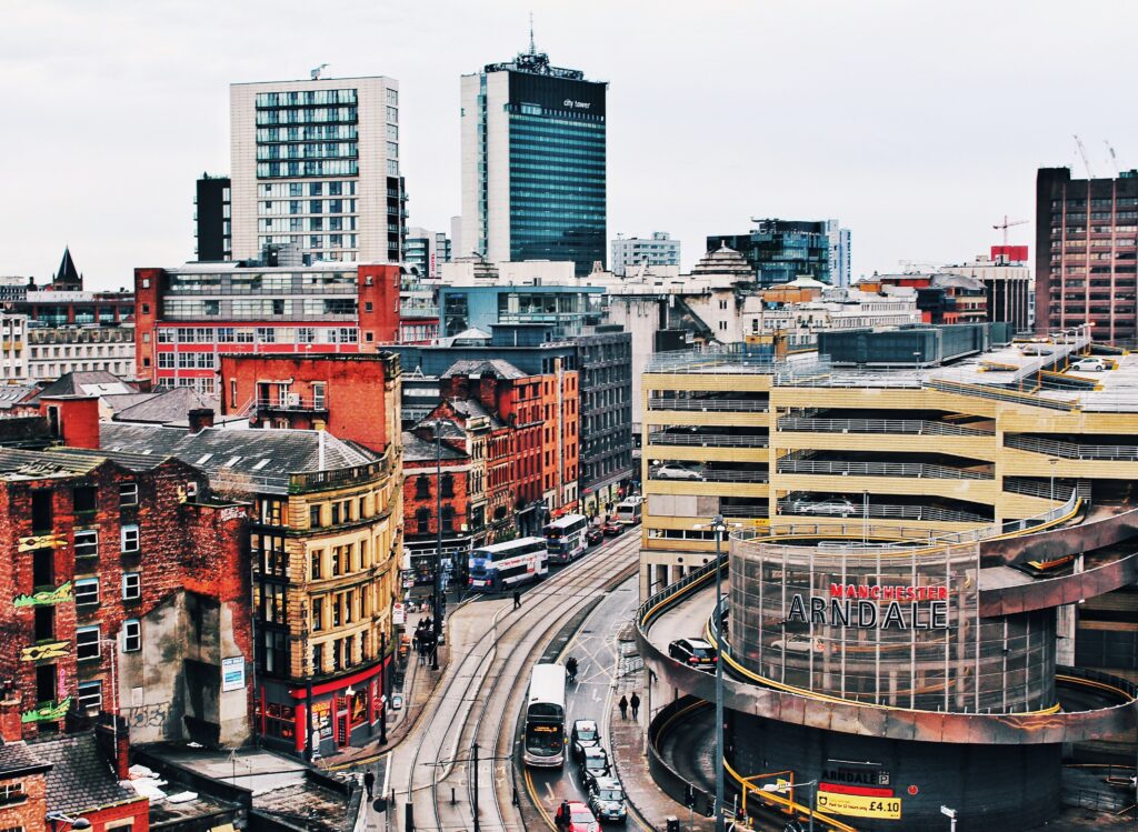 A picture of buildings in Manchester 