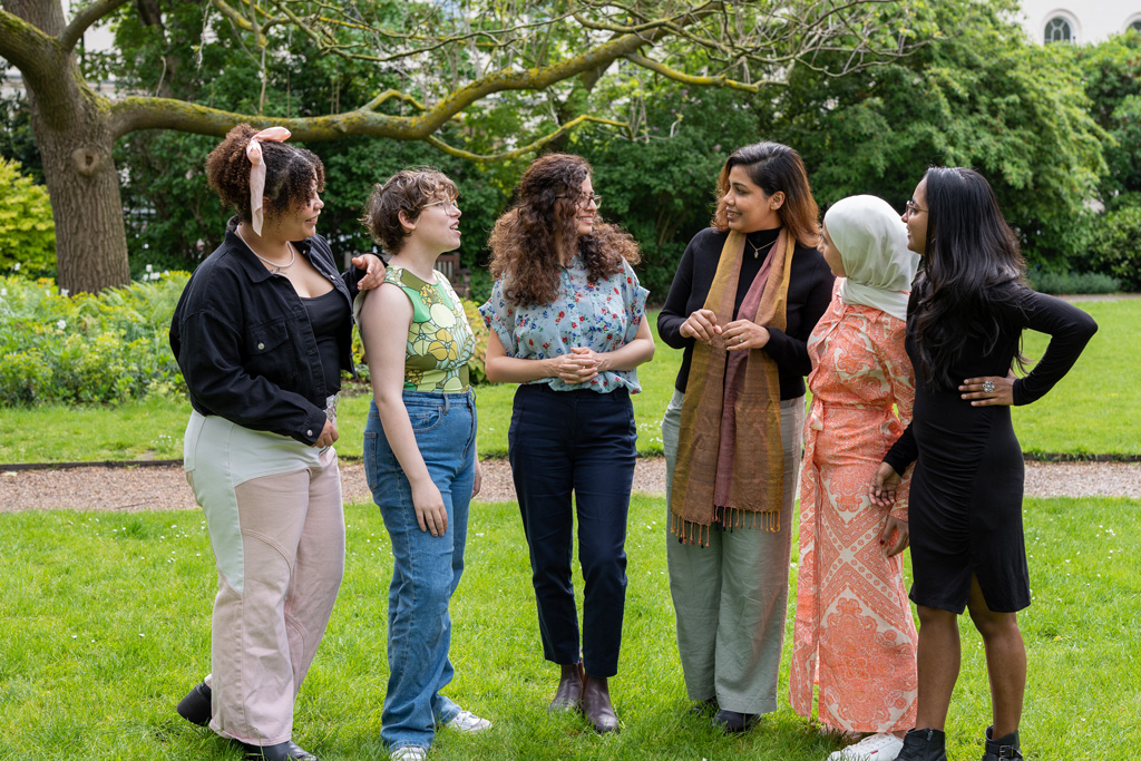 Group of students in the park 