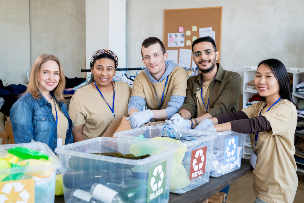 Recycling reduces the need to grow, harvest or extract new raw materials from the Earth.