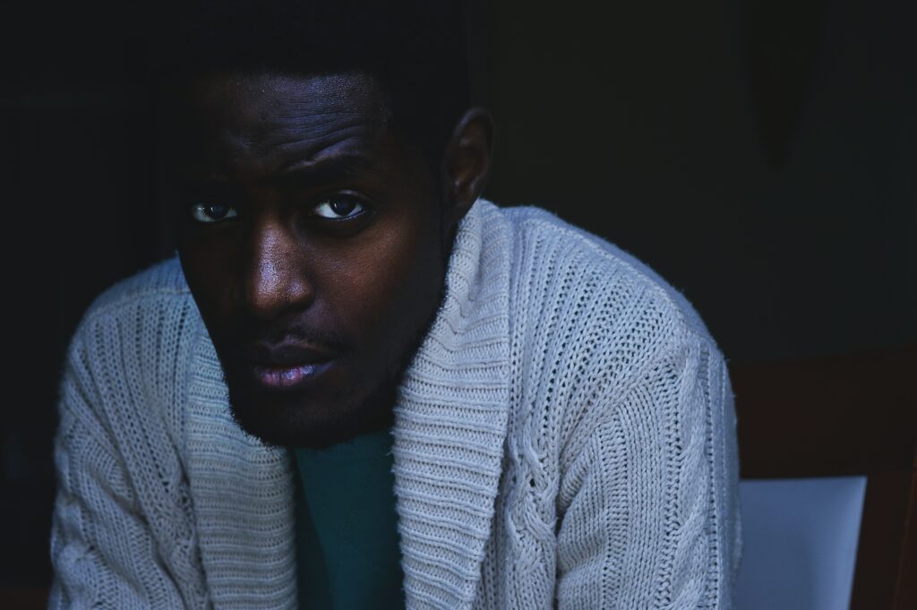 A man looking straight into the camera