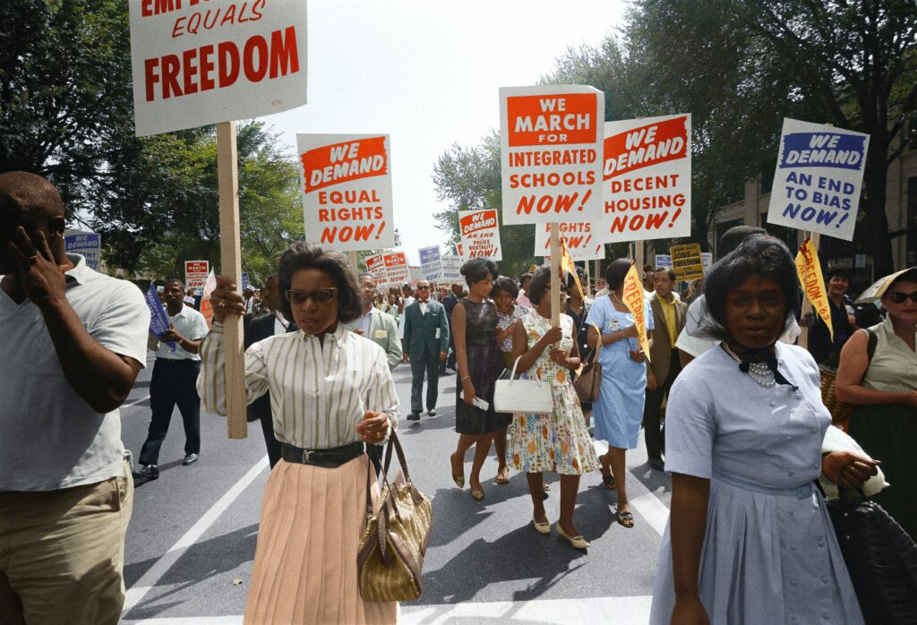 Black People protesting for their freedom. 