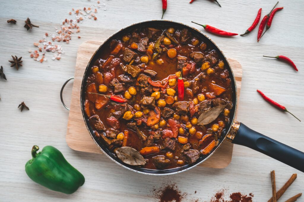 A beef stew in a pot