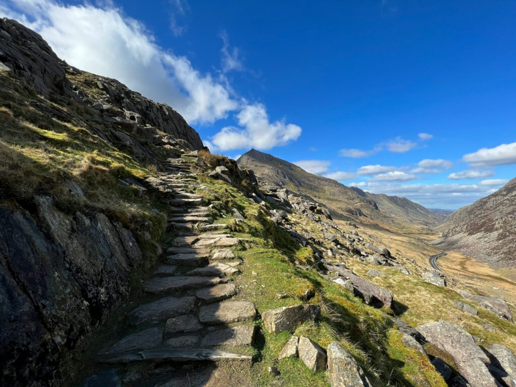 Mountains and a stye view of snowdonia in Wales 