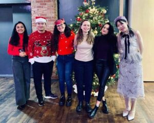 Gene Hsu with other residents at the ISH Christmas Party