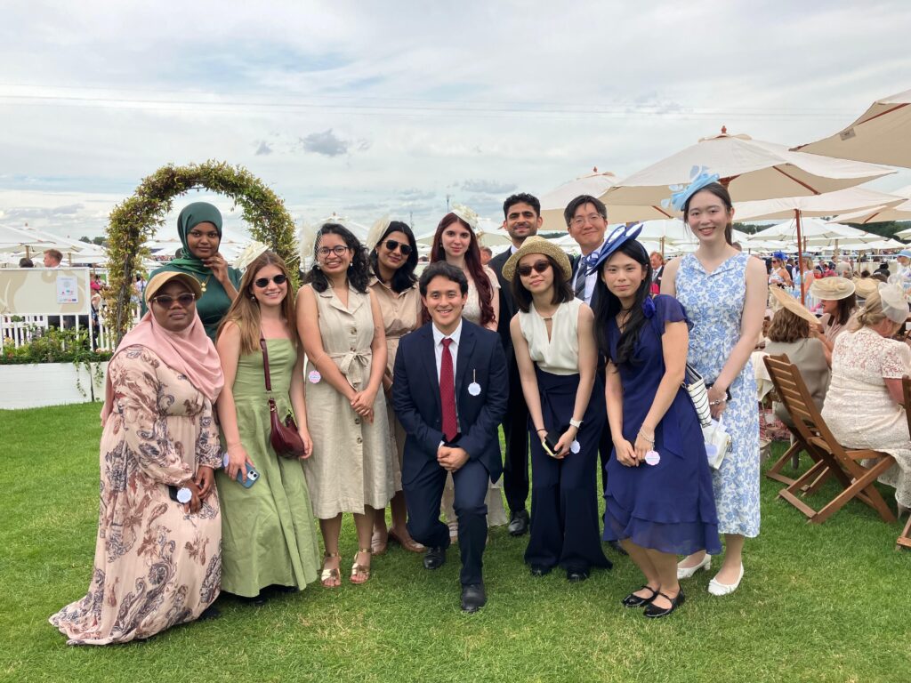 – international students house ish residents with travel club at the royal ascot race in ascot, berkshire, uk.